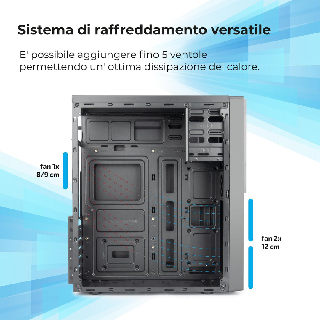 Case Vultech VCO-A1699 Rev 2.1 ATX 1x USB 2.0,2X USB 3.0, ohne Netzteil, Schwarz Ohne Netzteil ATX -