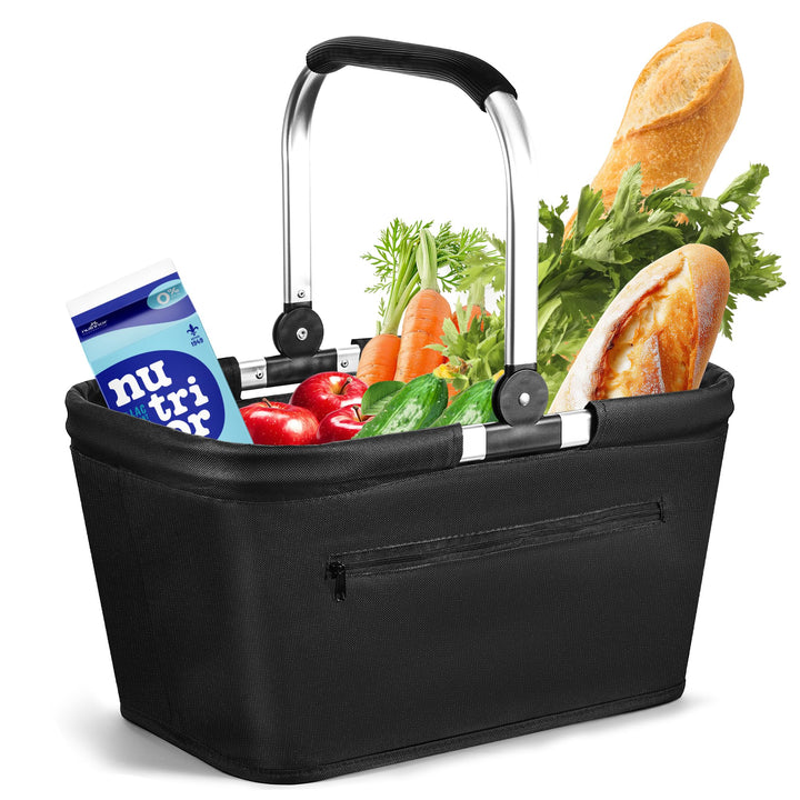Chumix 25L Einkaufskorb Faltbar, Picknickkorb, Mutti Korb, Haushalts-tragekorb, Lieblingskorb mit Al