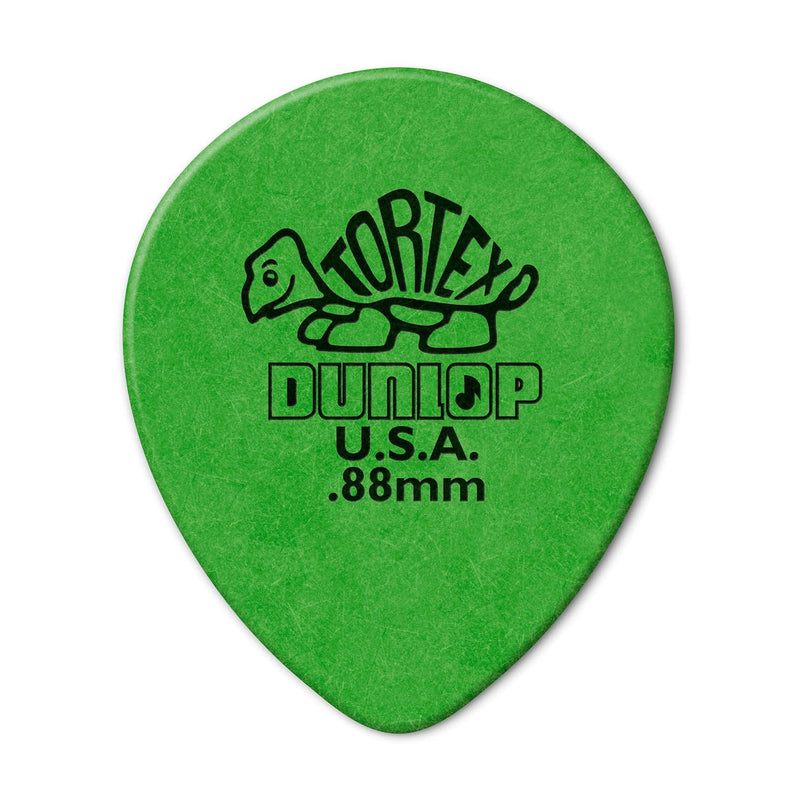 Dunlop 413R.88 Tortex® Tear Drop, grün, 88 mm, 72/Beutel .88mm, .88mm