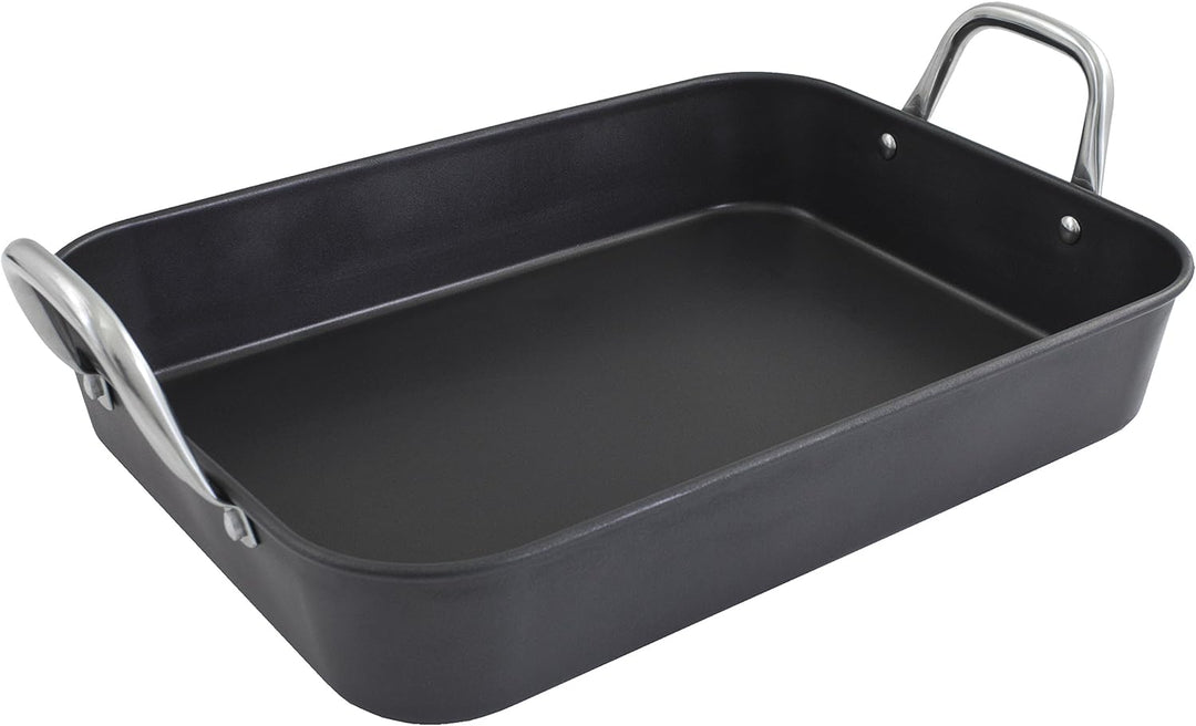 Kopf Auflaufform Pura (Bräter aus Carbonstahl, Griffe aus Edelstahl, geeignet für Induktion, 5 Liter