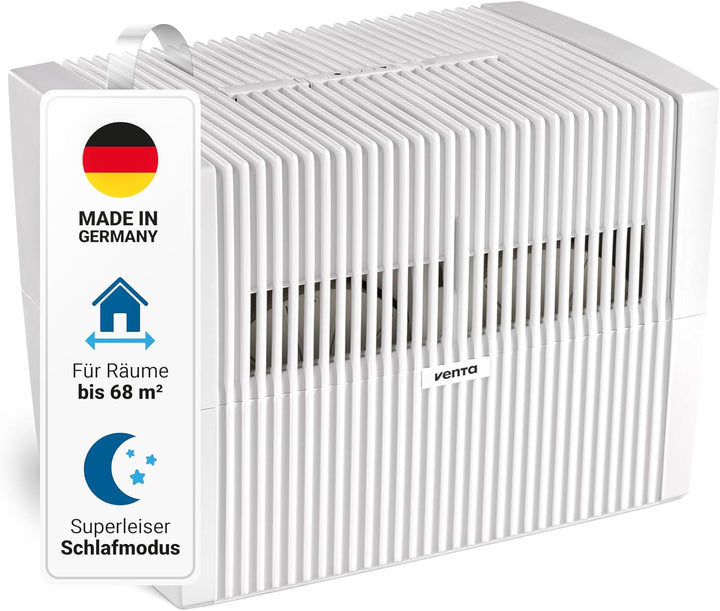 Venta Luftbefeuchter LW45 Classic Original, sehr leise 20 dB(A), energieeffizient 2 Watt, hygienisch