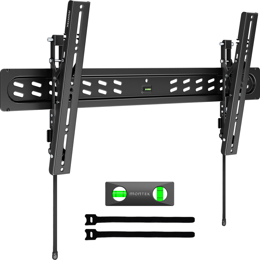 monTEK 1.2" Ultra Slim TV Wandhalterung für 43–95 Zoll Fernseher, Neigbare Schwerlast Wandhalterung