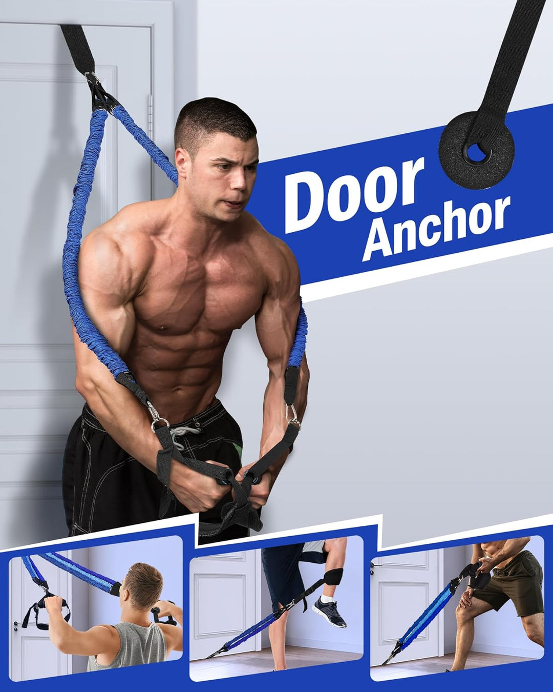 ALongSong Fitnessbänder Pilates Bar Set mit Widerstandsbänder 20-360lbs, Trainingsbänder Krafttraini