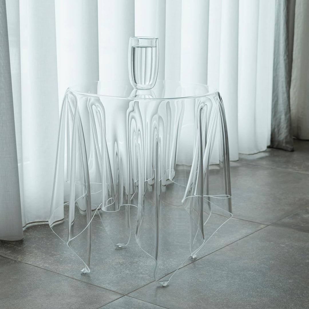 Essey Beistelltisch, Couchtisch, Grand Illusion, Acryl, Höhe 52 cm, Ø 42 cm, transparent