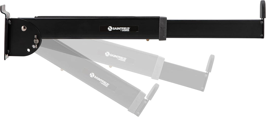 Saintfield Studios - Slatwall Tastaturarme - Paar - Schwarzes Metall - Verstellbar mit Schaumstoffpo