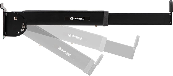 Saintfield Studios - Slatwall Tastaturarme - Paar - Schwarzes Metall - Verstellbar mit Schaumstoffpo