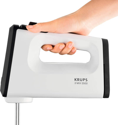 Krups 3 Mix Handmixer GN5021 | 500 W | 5 Geschwindigkeiten | mit Turbostufe | Ergonomischer Griff |