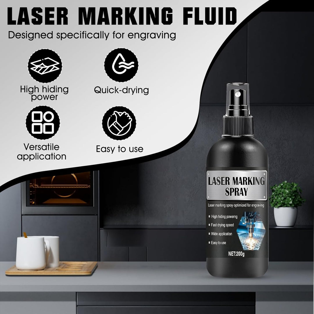 Laser Markierungsspray, Lasergravur Spray, Laser Marking Liquid, Lasermarkierungsflüssigkeit, Geeign