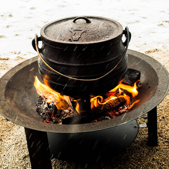 BBQ-Toro Potjie | Gusseisen Hexenkessel Potjie #6, ca. 14 Liter | Guss Kochtopf mit Füssen | Südafri