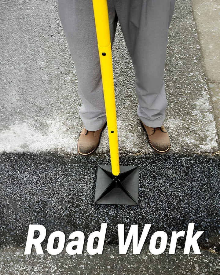 25 x 25 cm Stahlstampfer mit 112 cm Griff, zum Einebnen von Erde, Kies, Sand, Asphalt, Auffahrten, G