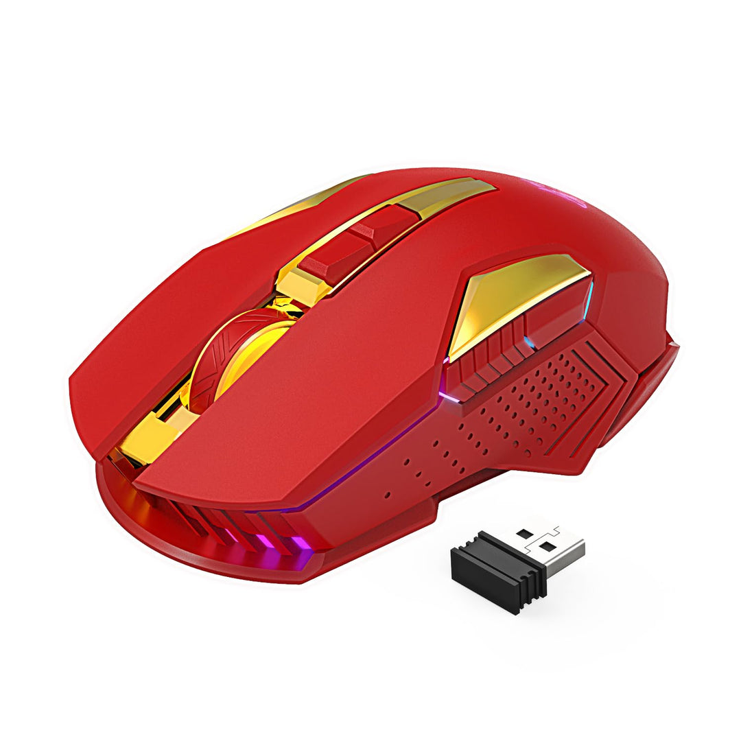 MAGIC-REFINER Kabellose Gaming-Maus, X18-G502, 2,4 G, Computermaus, leises Klicken mit USB-Empfänger