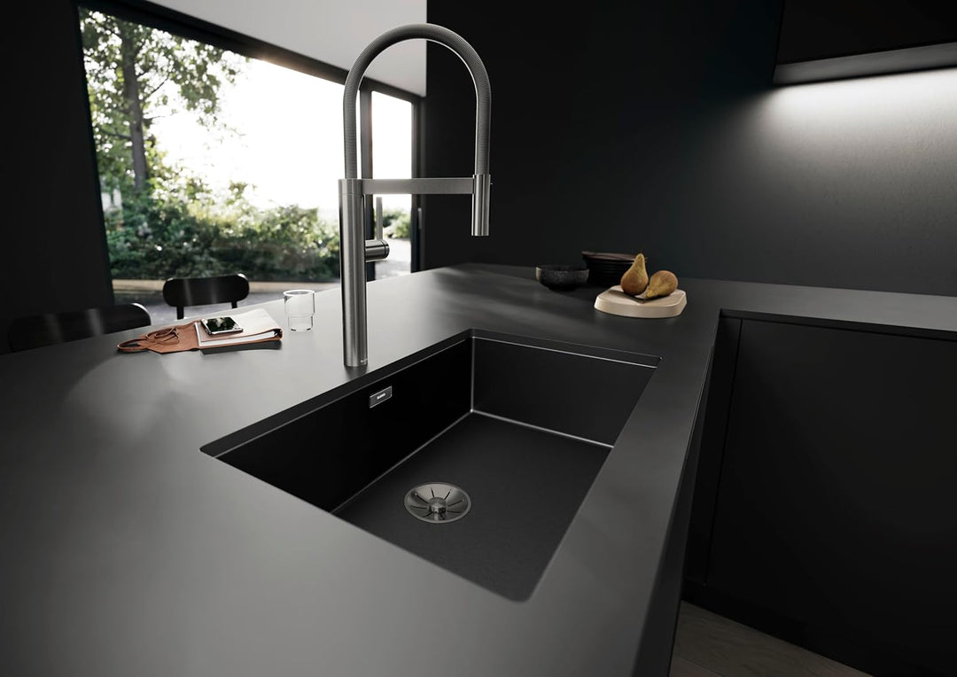 BLANCO CULINA-S II | Küchenarmatur in satin platinum | Hochdruck | Mit herausziehbarem Schlauch | We