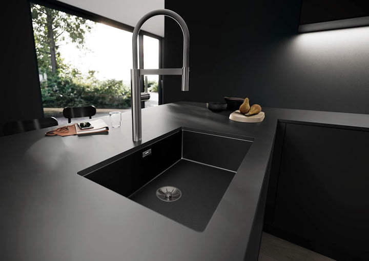 BLANCO CULINA-S II | Küchenarmatur in satin platinum | Hochdruck | Mit herausziehbarem Schlauch | We