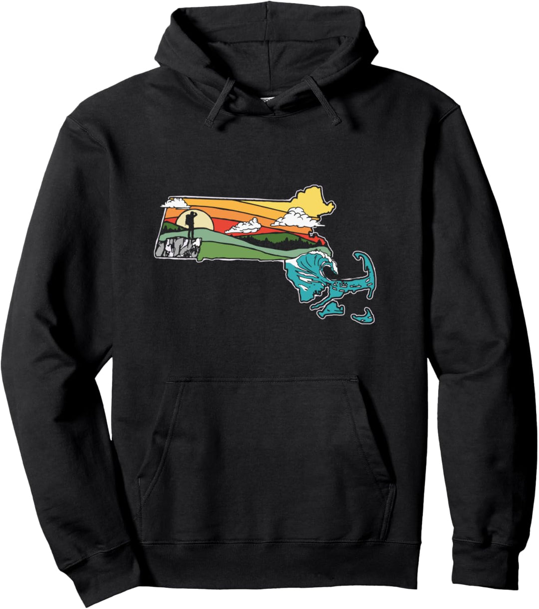 State of Massachusetts Pride Outdoor & Nature Graphic Pullover Hoodie