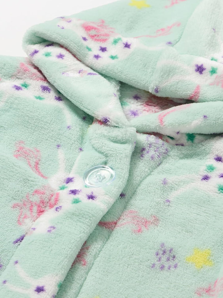 Playshoes Unisex Kinder Fleece-Bademantel Morgenmantel, Einhorn