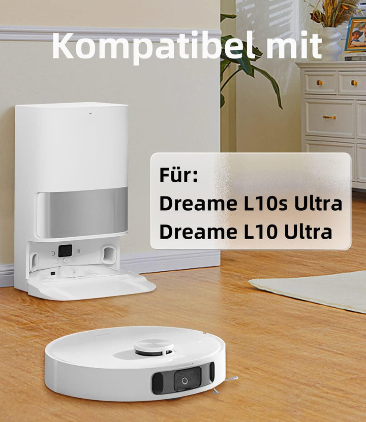 18 Stück Zubehör für Dreame L10s / L10 Ultra Saugroboter mit 1 Hauptbürste 6 Wischtücher 4 Filter 6