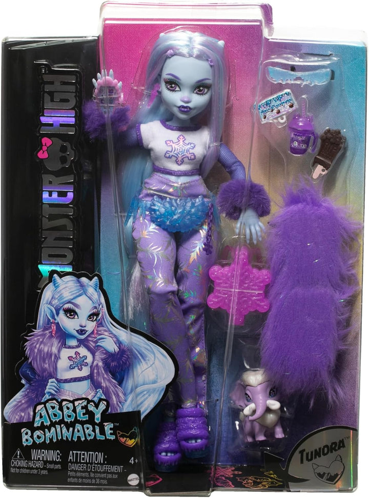 Monster High Abbey Bominable Yeti mit Mammut-Haustier und Accessoires - Spuktastischer Schneeflocken
