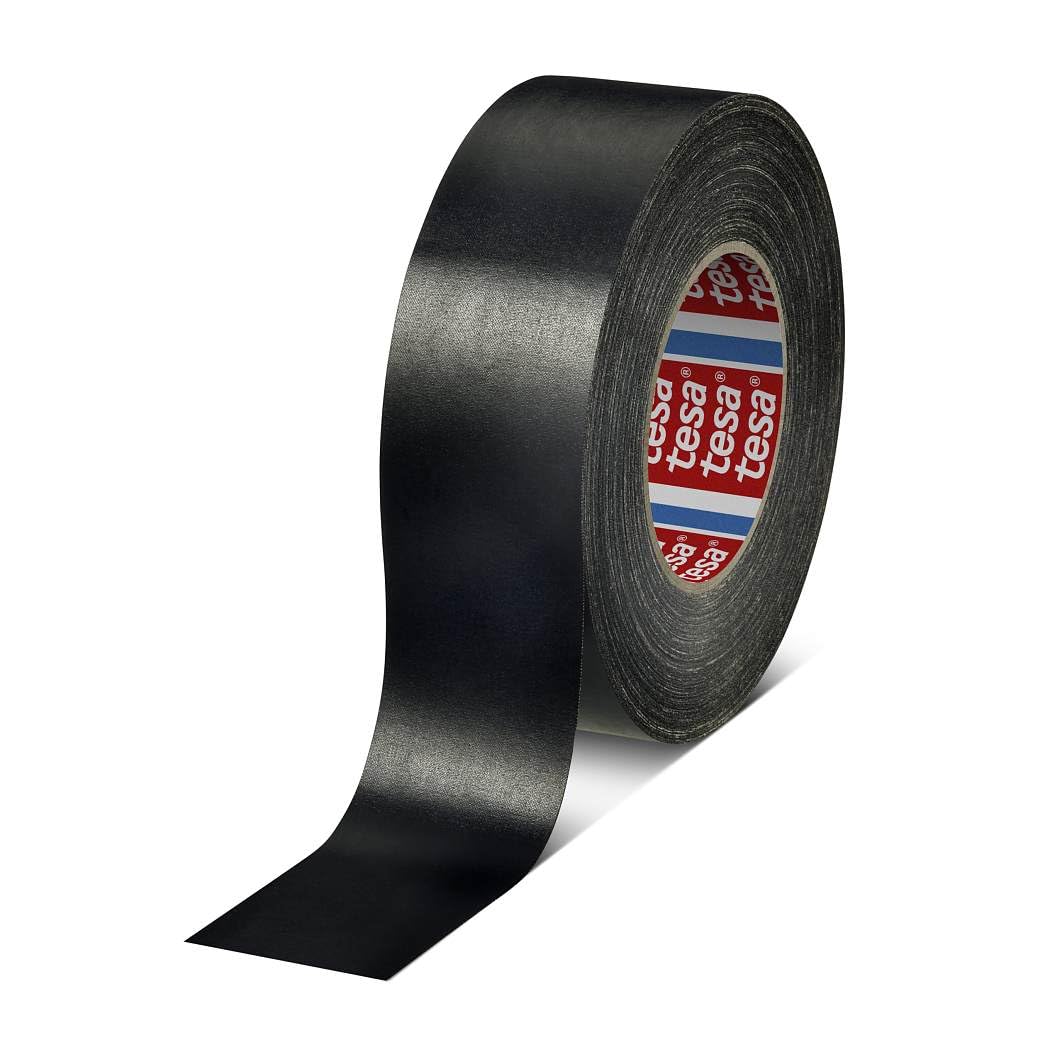 Tesa 04657-00109-00 Gewebeband 4657, 50 mm x 50 m, schwarz, Schwarz