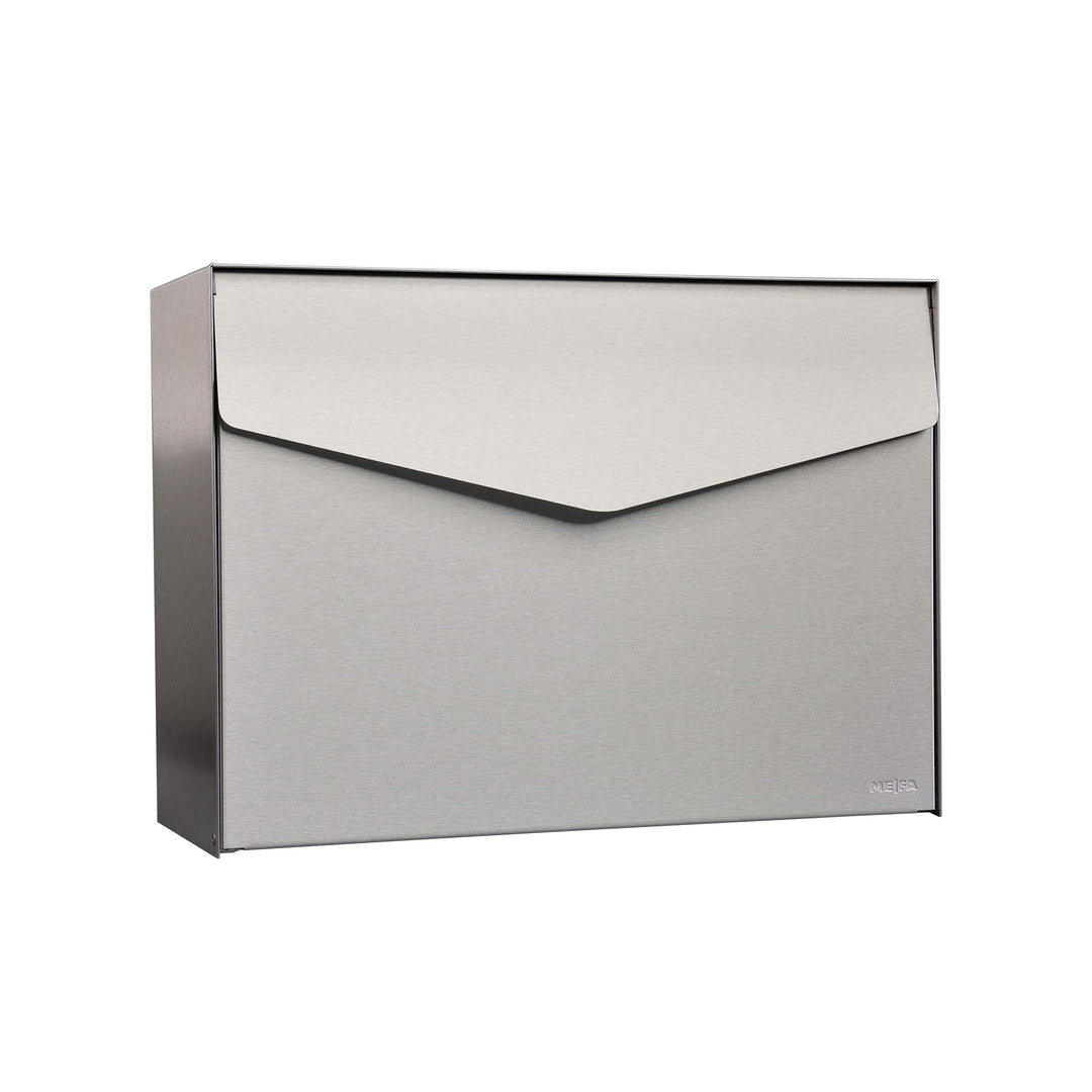 MEFA by Renz Briefkasten Letter 112 (Farbe Edelstahl, Postkasten mit Sicherheitsschloss, Designbrief