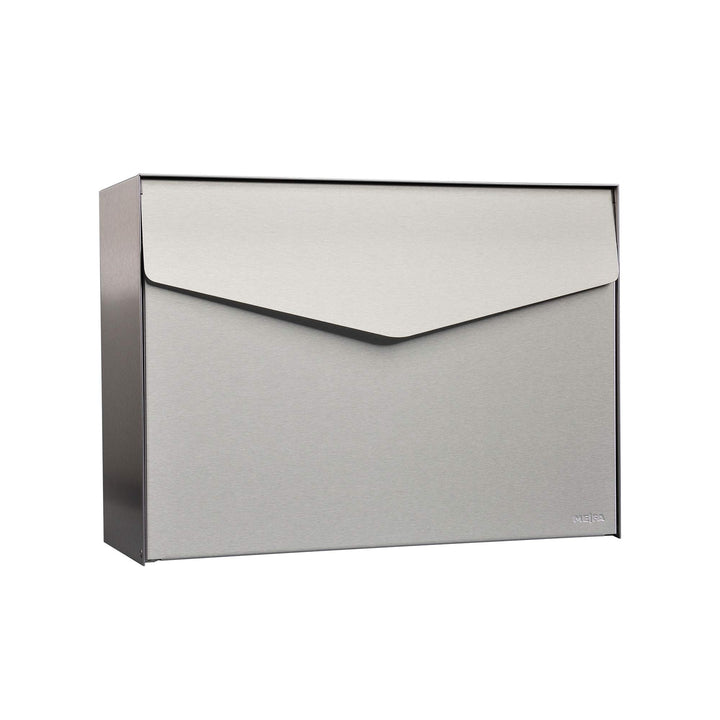 MEFA by Renz Briefkasten Letter 112 (Farbe Edelstahl, Postkasten mit Sicherheitsschloss, Designbrief