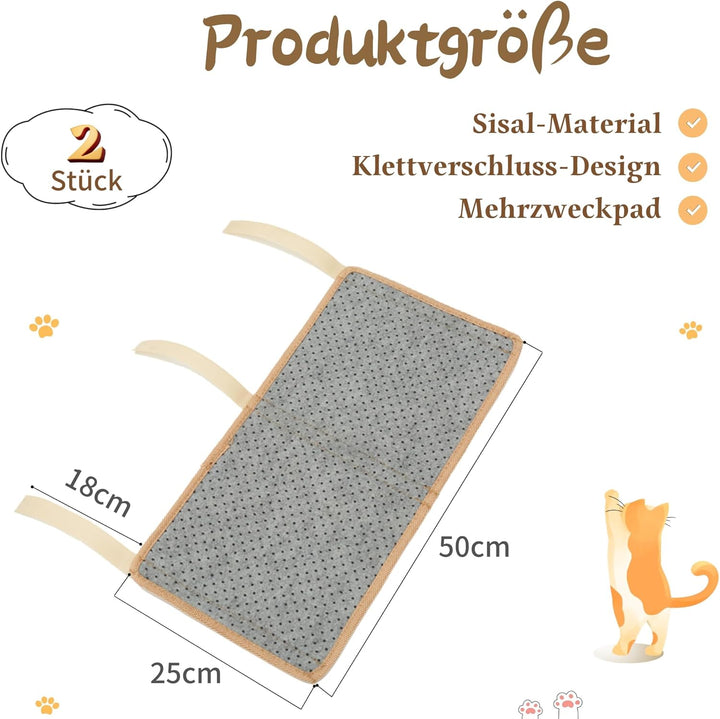 2 Stück Katze Kratzschutz Katzenkratzmatte Möbelschutz Pet Tischbein Katzenkratzer Kratzmatte für Ka