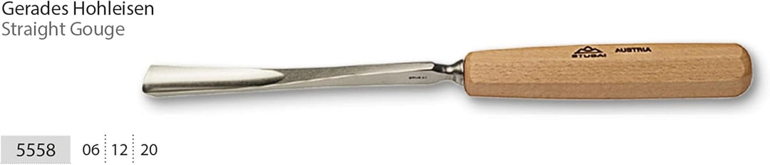 Stubai Stechbeitel Serie 55 - Form 58: gerades Hohleisen 20mm - 555820, 20mm