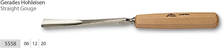 Stubai Stechbeitel Serie 55 - Form 58: gerades Hohleisen 20mm - 555820, 20mm