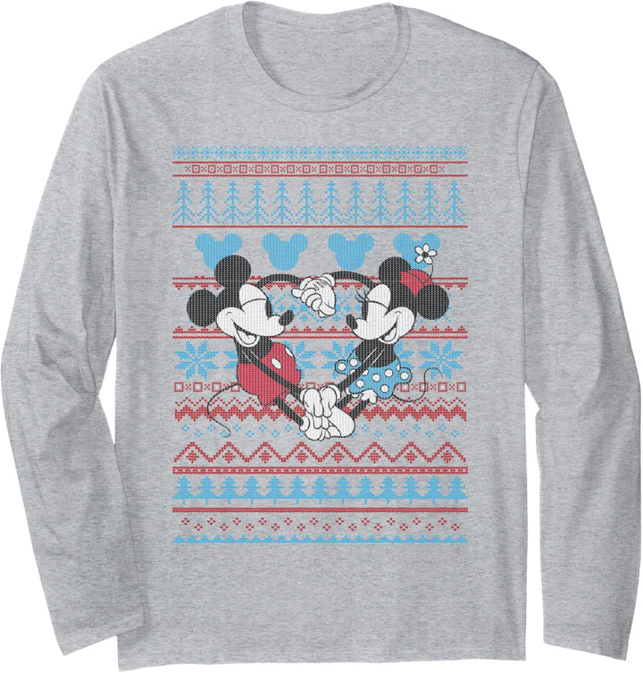 Disney Mickey And Friends Christmas Mickey And Minnie Langarmshirt