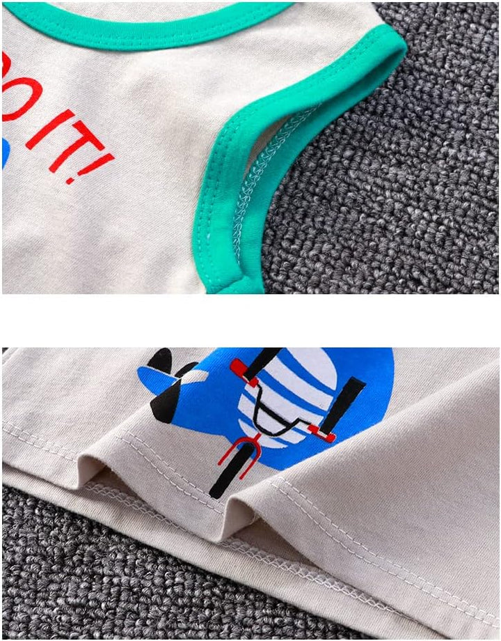 8er Packung Mädchen oder Babies Ärmelloses T-Shirt Weste Oberteile Shorts Hosen Outfits Kleidung Set