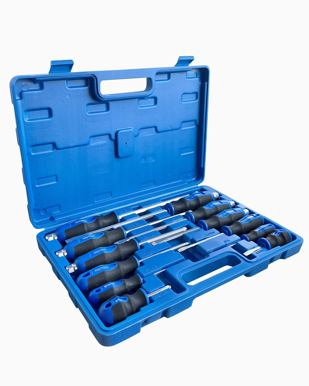 Magnetisches Schraubendreher-Set, 12-teilig, mit Nickelchrom-Spitzen, 6 Kreuzschlitz- und 6 Schlitzs