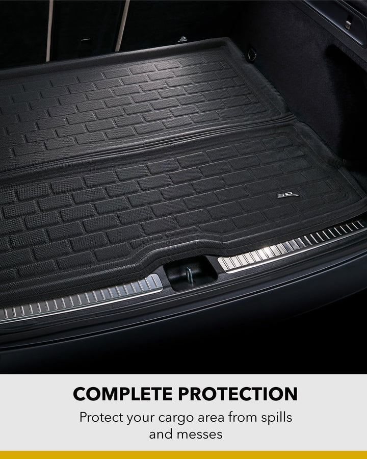 3D MAXpider Custom Fit Cargo Liner für Tesla Model X 2022 hinter der 2. Reihe Kreuz Fold Kagu Black