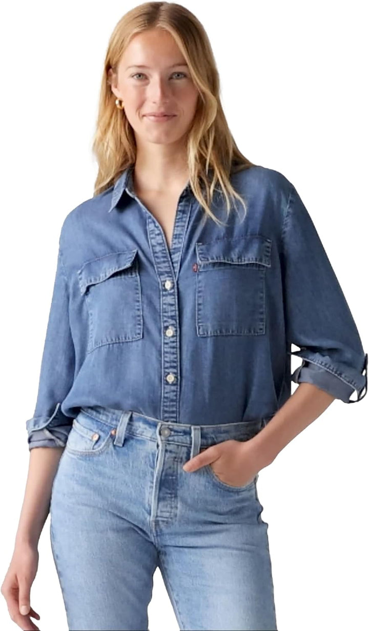 Levi's Damen Doreen Utility Hemd XS Dark Forest, XS Dark Forest