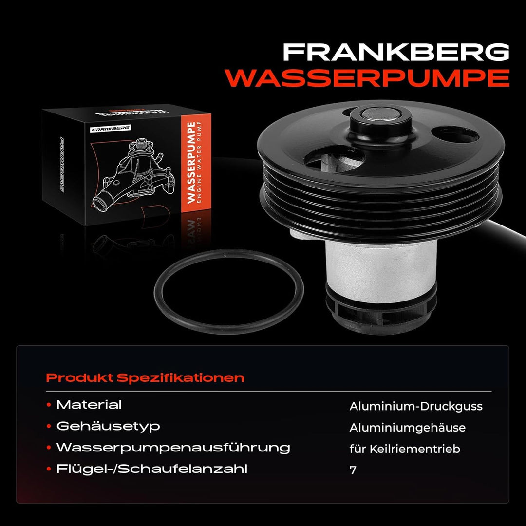 Frankberg Wasserpumpe Wasserumwälzpumpe Kompatibel mit Beetle 5C1 5C7 2.5L 2011-2019 New Beetle 1C1