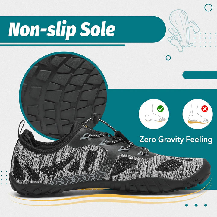 SAGUARO Unisex Barfussschuhe Outdoor Zehenschuhe mit Breite Zehenbox & Zero-Drop Sohle Gr.36-48 36 E