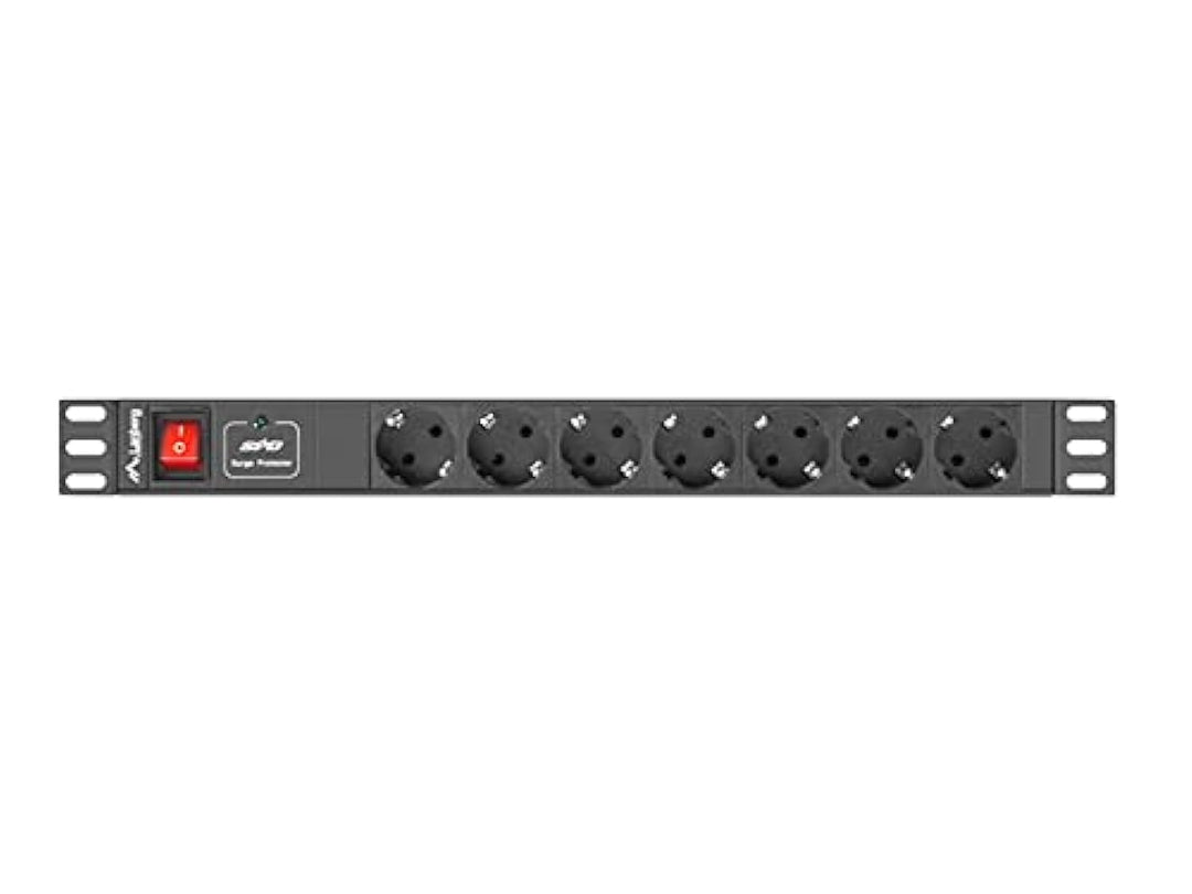 LANBERG PDU Rack Power Strip (1U 10A 7X SHUKO 2M)