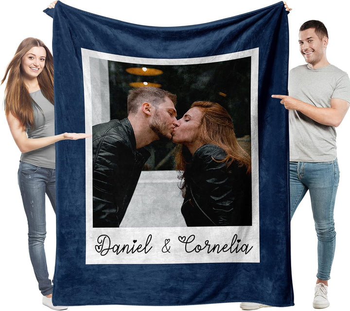 Easycosy personalisierte Decken für Paare Geschenke Benutzerdefinierte Bild werfen Decke Personalisi