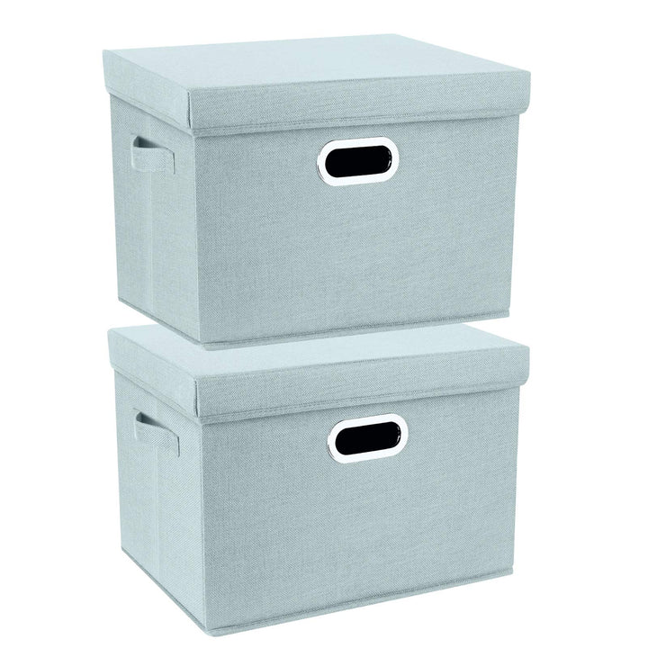 TYEERS Aufbewahrungsbox mit Deckel Gross, Stoff, Faltbare, Waschbare, Kisten Aufbewahrung mit Deckel