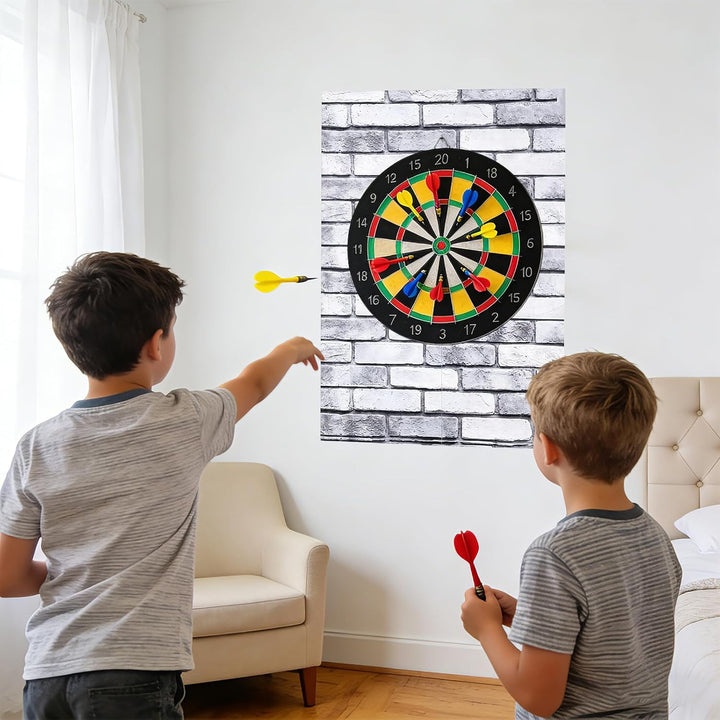 Holzmaserung Dartboard Wandschutz, Filz Dartscheibe Wandschutz Selbstklebend, Wandumrandung für Dart
