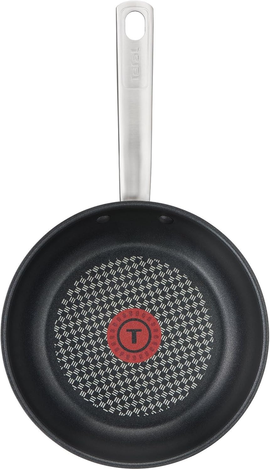 Tefal E49104 Virtuoso Pfanne Versiegelt | 24 Cm | Hochwertiger Premium-Edelstahl | Titanium Pro Anti