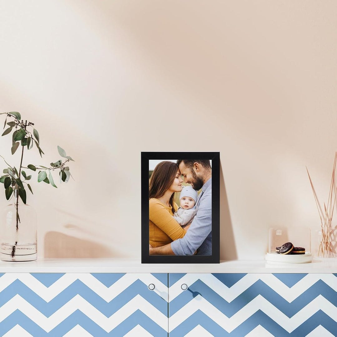 Hoikwo 18 Stück Bilderrahmen 10x15 cm, Schwarz Fotorahmen Collage Set für Wohnzimmer Schlafzimmer Ki