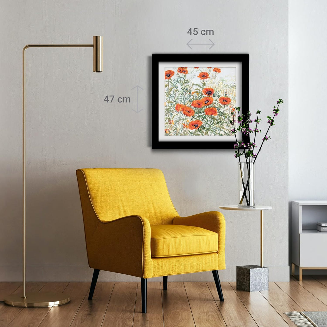 Thea Gouverneur - Kreuzstich-Set - Orange Mohnblumen - Aida - 16 Count - Für Erwachsene - 2062A, Ora