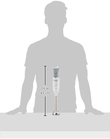 Bosch Stabmixer ErgoMixx MSM66120, Edelstahl-Mixfuss, Mix- und Messbecher, 4-Klingen-Messer, ergonom