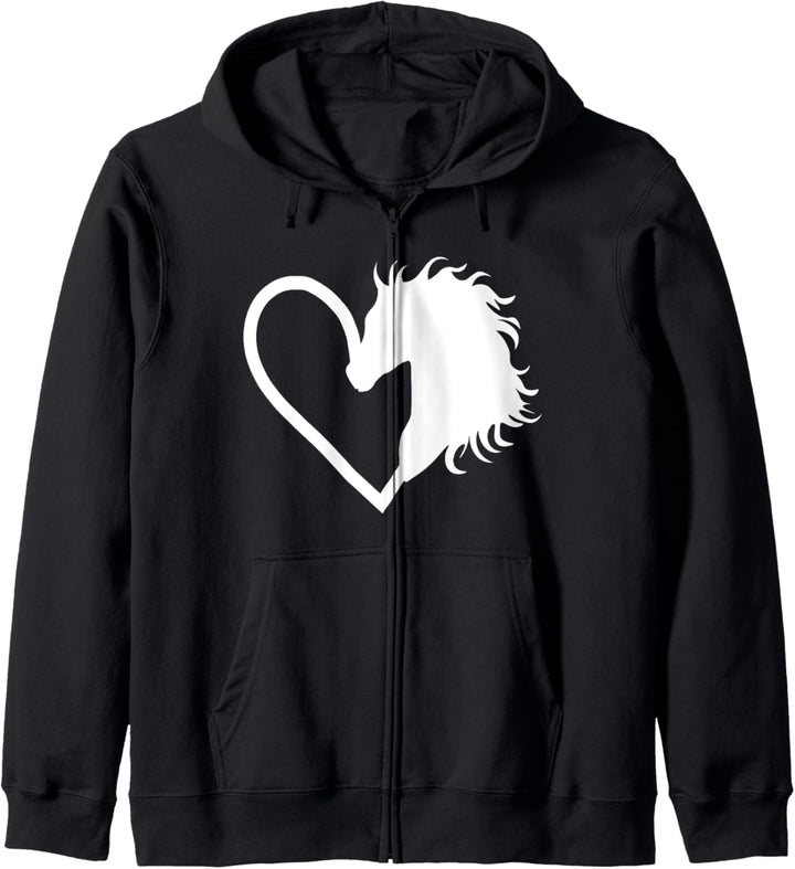 Herz Pferdeliebe Shirt Pferd Liebe, reiten Mädchen Pferde Kapuzenjacke