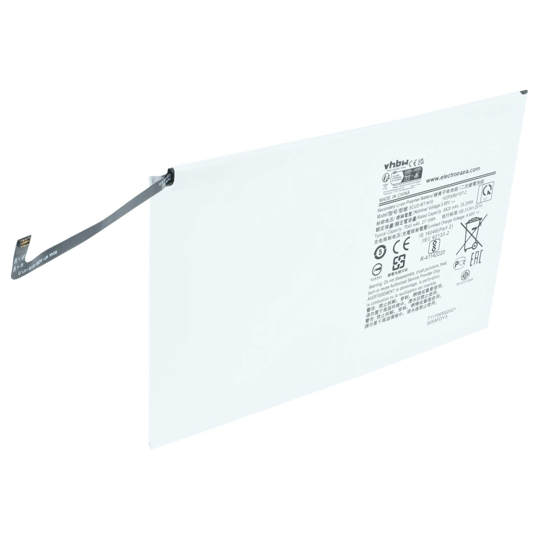 vhbw Akku Ersatz für Samsung SCUD-WT-N19 für Tablet Pad (6800mAh, 3,85V, Li-Polymer)