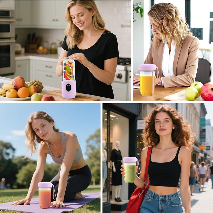 RoserRose Mixer Smoothie Maker,tragbarer mixer,Smoothie Maker to Go mit 500ml Flaschen,Geeignet für