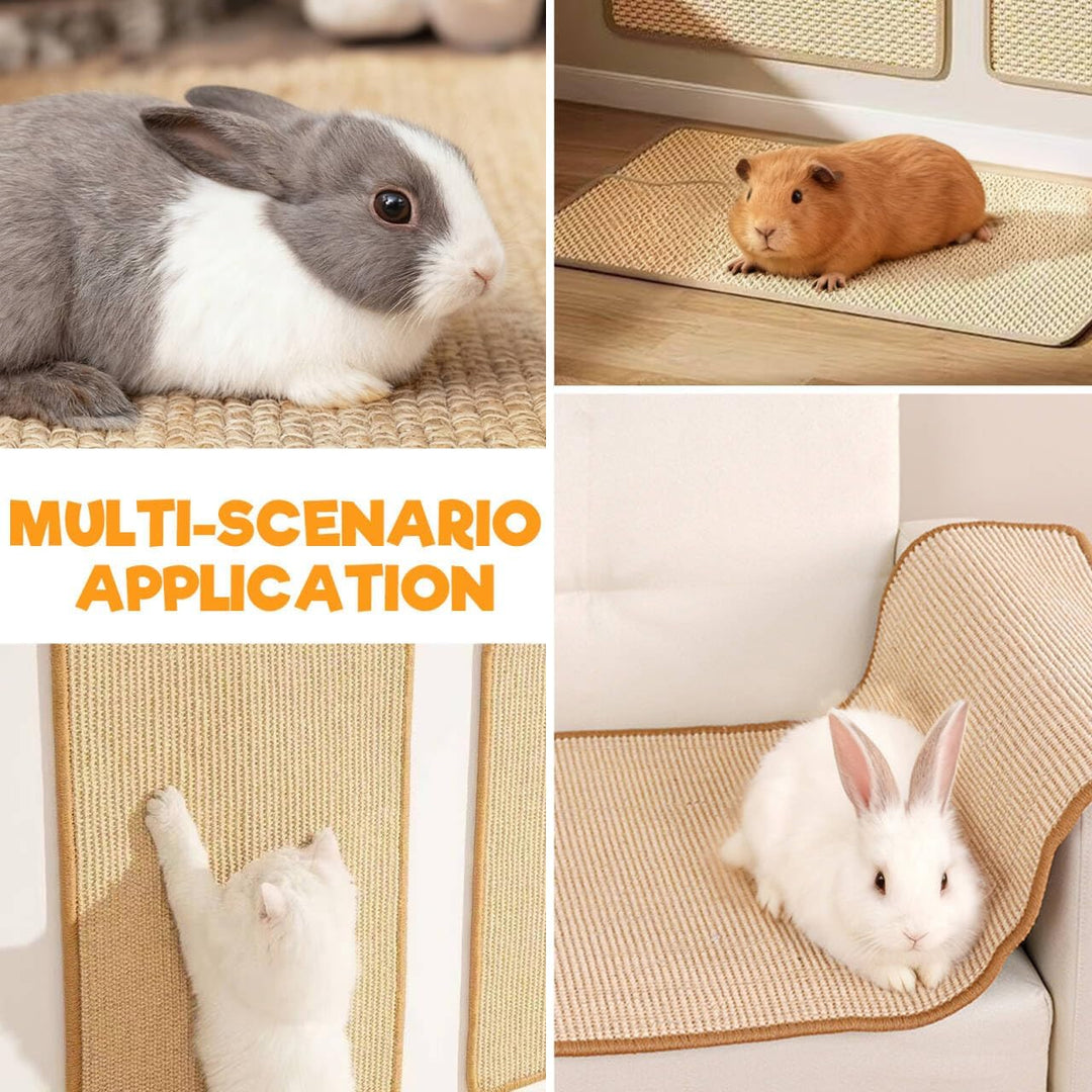 Kratzmatte für Kaninchen, 2 Stück 30×60cm Kratzmatte Kaninchen Kratzteppich Katze Kratzbrett Wand Ha