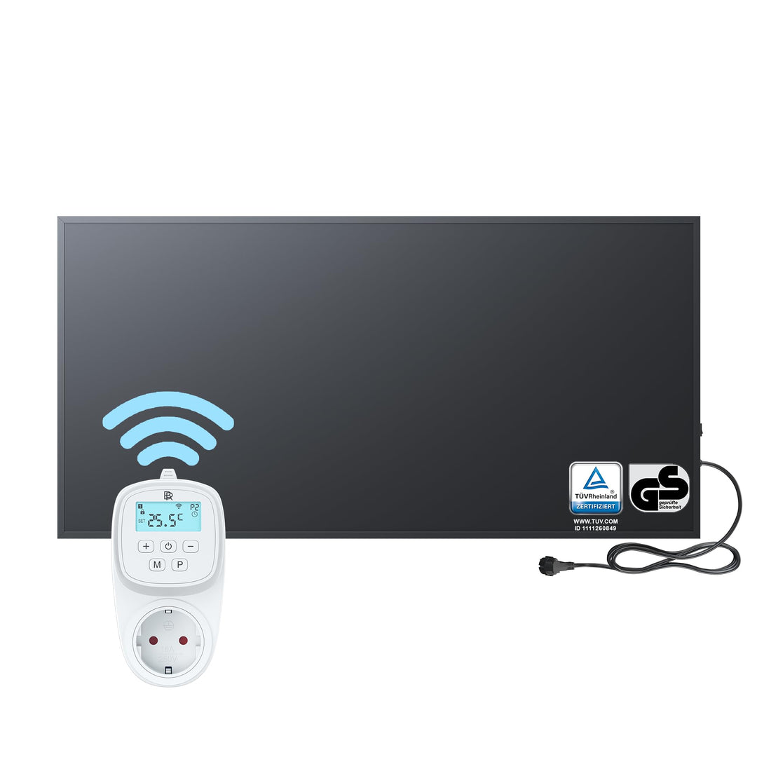 BR Bringer Infrarotheizung 1000 Watt - mit Smart Thermostat und App - Infrarot Elektroheizung Energi