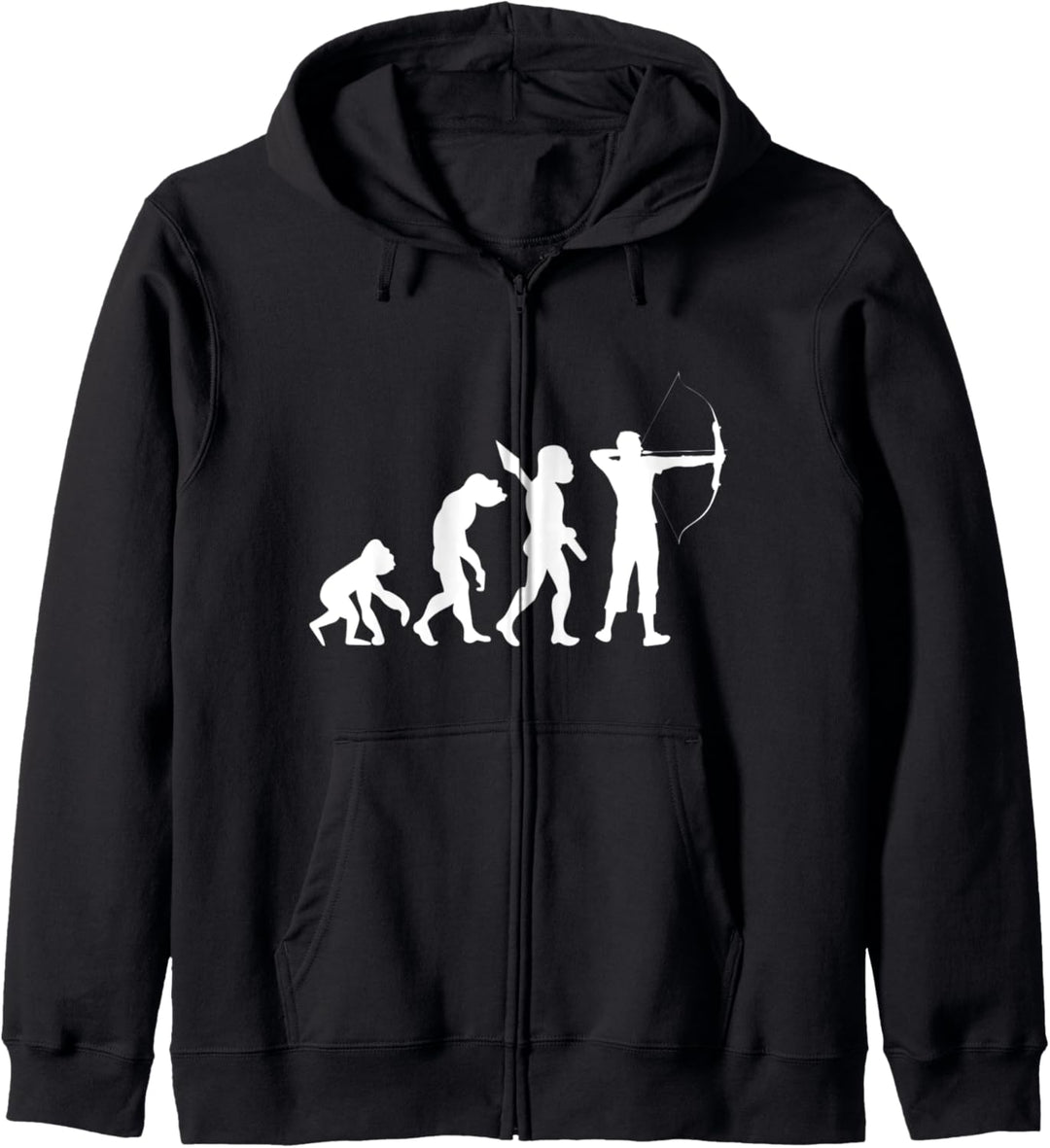 Bogenschiessen Bogenschütze Pfeil Bogen Evolution Lustig Fun Kapuzenjacke