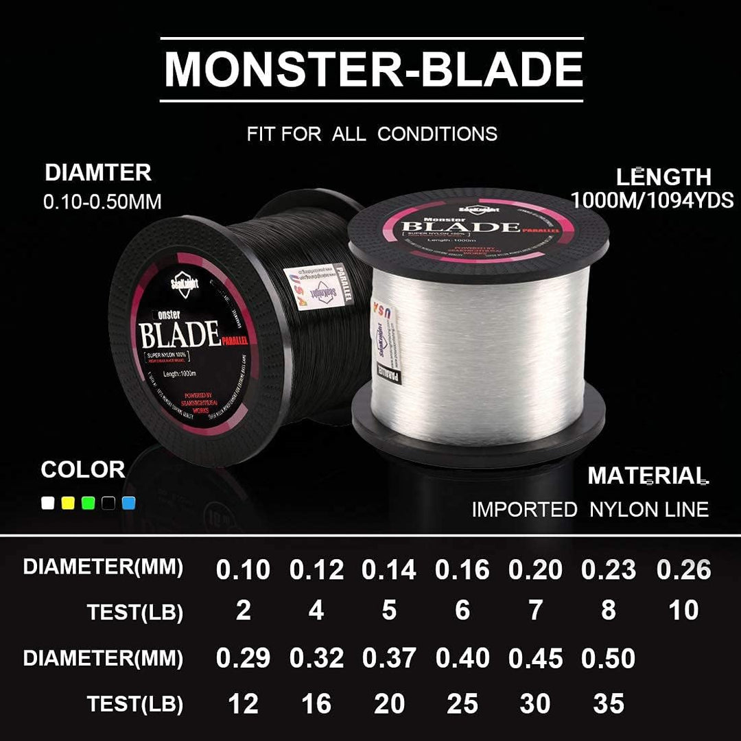 Seaknight Blade Nylon Angelschnur Monofil Karpfen 500M/1000M Salzwasser Monofile Angelschnur Forelle