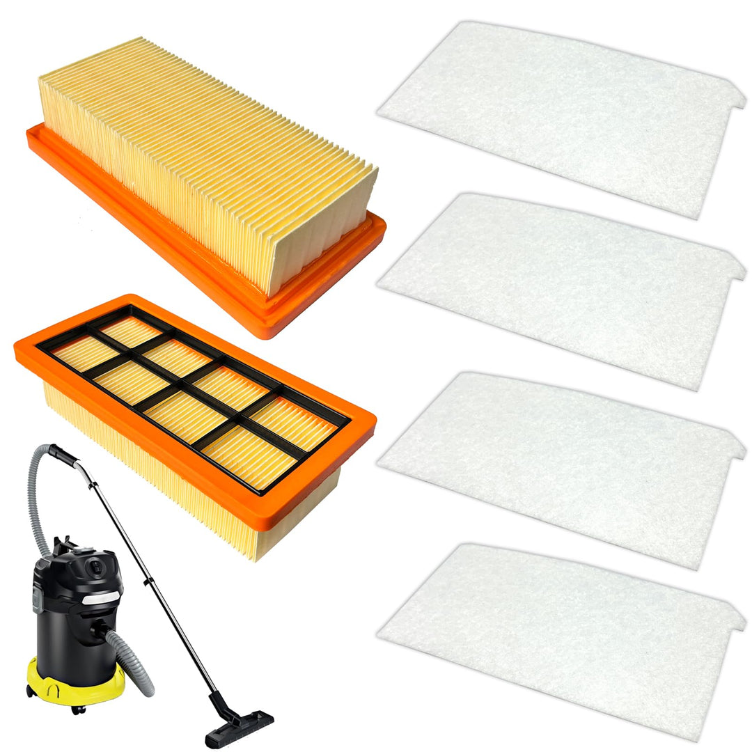 2 Pack KFI7420 Flachfaltenfilter & 4 Pack KFI 7520 Luftfilter Kompatibel mit Kärcher 1.629-731.0 AD4